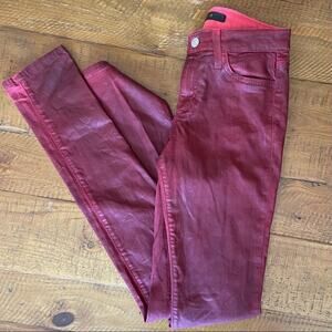 Joe’s Jeans Women’s Oxblood Red Coated Skinny Jeans Size 25